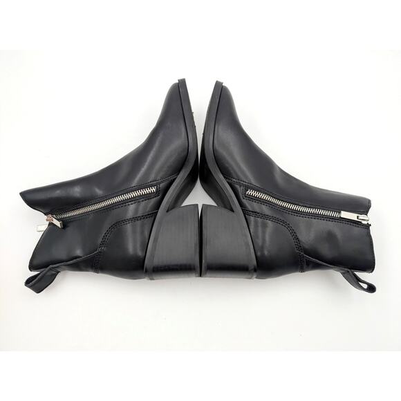 Steve Madden Ruthy Ankle Boots Side Zip Women's Leather Black Size US8M EU39 - Picture 9 of 11